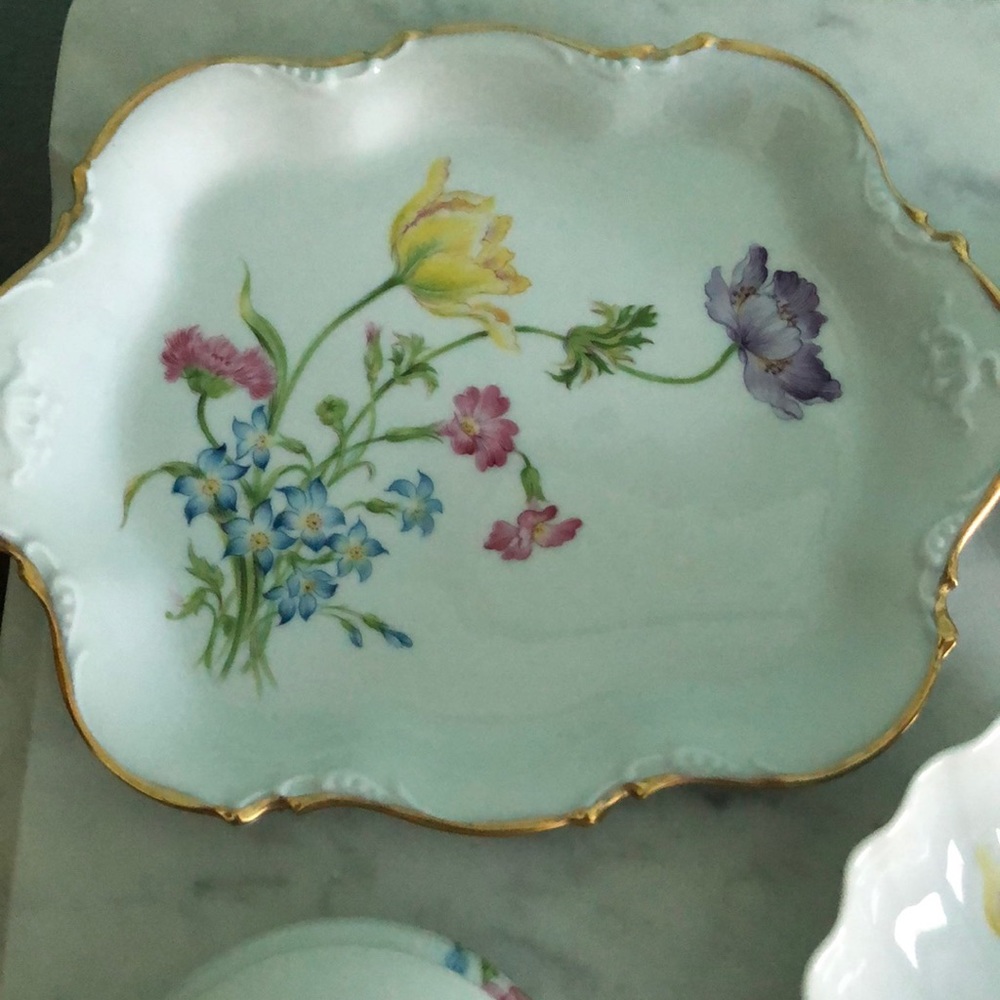ROCHARD Limoges 5 piece set - Picture 2 of 5